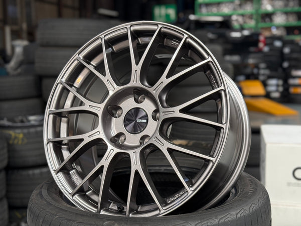 New 17x8 ET35 Enkei Racing PFM1 Japan (4 wheel) 5x114.3 Dark Silver