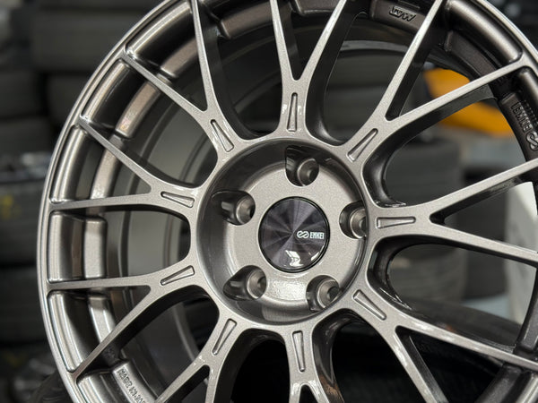 New 17x8 ET35 Enkei Racing PFM1 Japan (4 wheel) 5x114.3 Dark Silver
