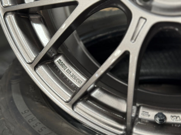 New 17x8 ET35 Enkei Racing PFM1 Japan (4 wheel) 5x114.3 Dark Silver
