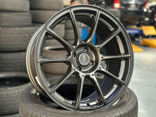 New 17X8 ET38 Raxer RP10X Rim (4 wheel) Matt Gunmetal  4X100