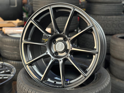 New 17X8 ET38 Raxer RP10X Rim (4 wheel) Matt Gunmetal  4X100