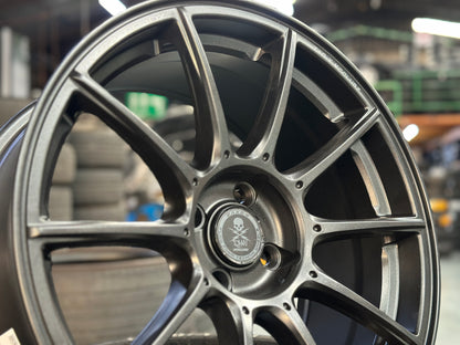 New 17X8 ET38 Raxer RP10X Rim (4 wheel) Matt Gunmetal  4X100