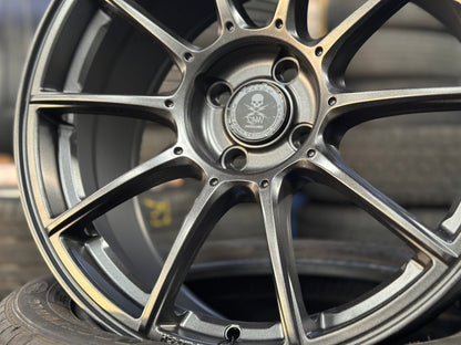 New 17X8 ET38 Raxer RP10X Rim (4 wheel) Matt Gunmetal  4X100