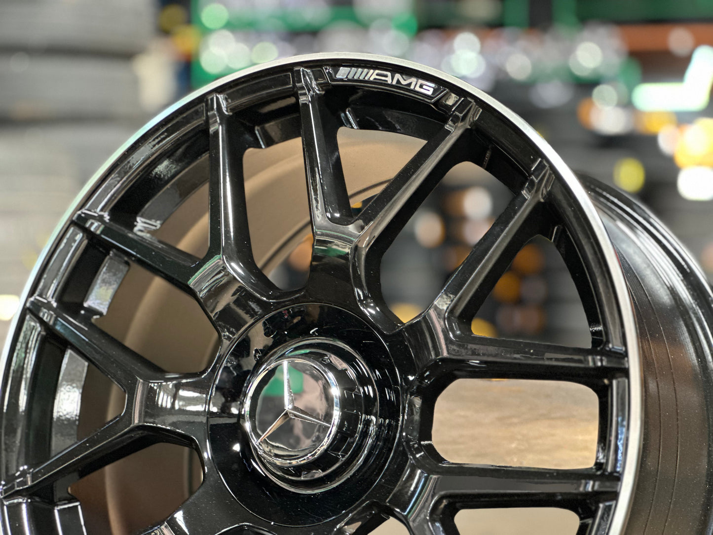 New 18x8 ET42 18x9 ET45 Mercedes AMG (4 wheels) GLOSS BLACK 5X112