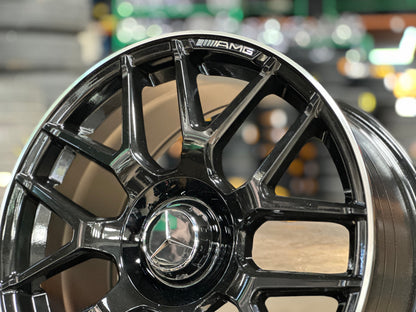 New 18x8 ET42 18x9 ET45 Mercedes AMG (4 wheels) GLOSS BLACK 5X112