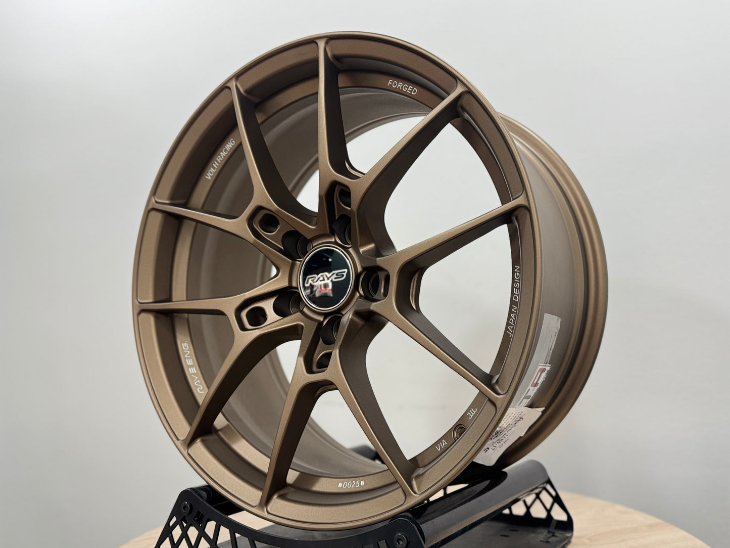 New  18x8.5 ET35 5x114.3 AOW G025 Style Satin Bronze Flow Formed Wheels (Set of 4)