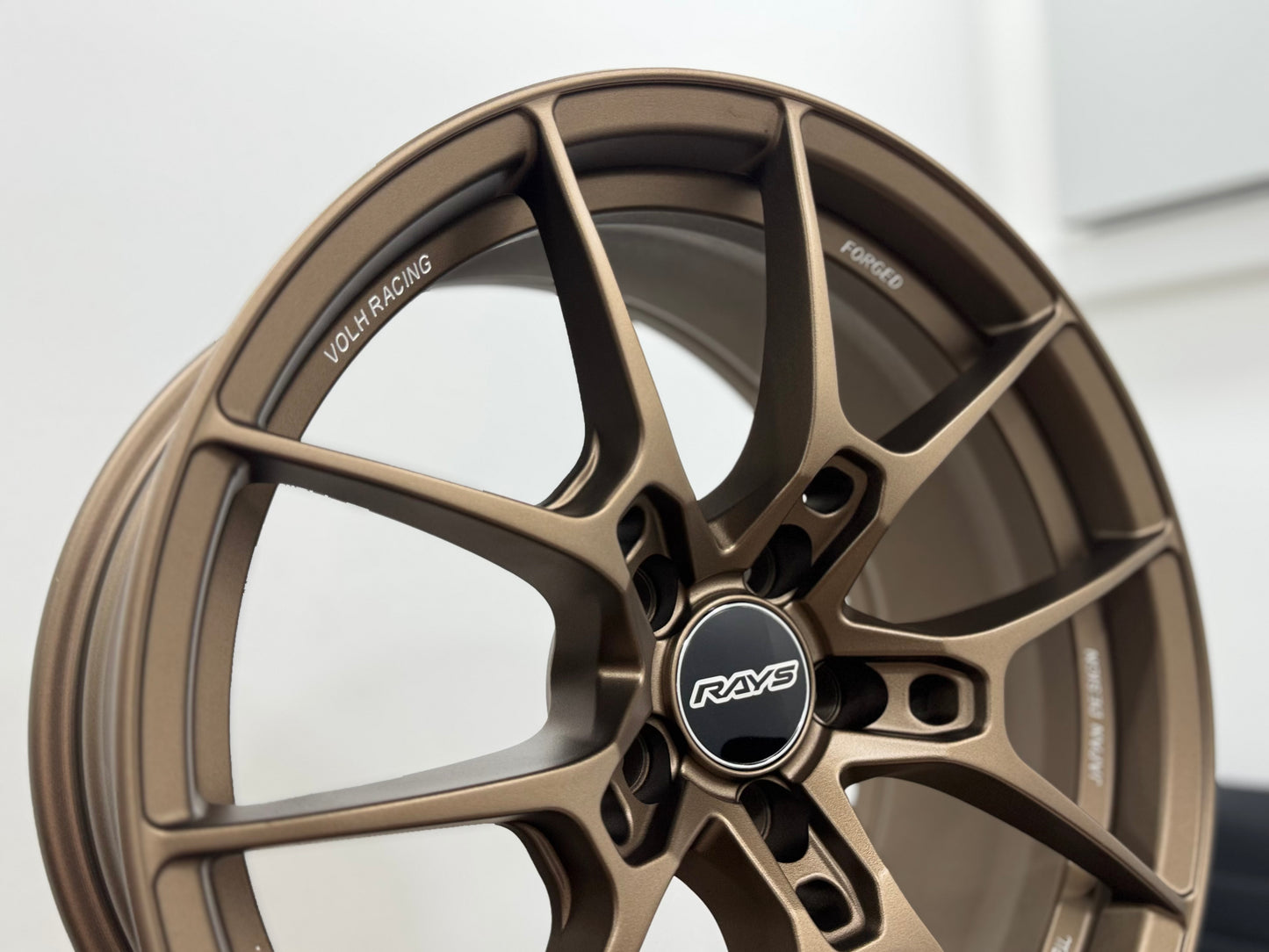 New  18x8.5 ET35 5x114.3 AOW G025 Style Satin Bronze Flow Formed Wheels (Set of 4)