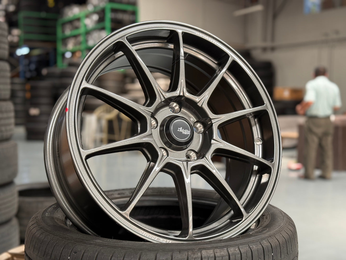 New 17x7.5 ET42 Advanti Aria 5x114.3 Gloss Gun Metal