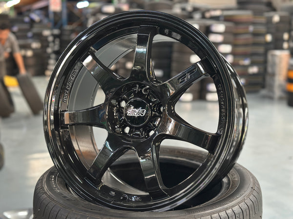 New 17X8 ET35 Mugen GP Design Rim (4 wheel) Gloss Black 5X114.3