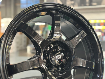 New 17X8 ET35 Mugen GP Design Rim (4 wheel) Gloss Black 5X114.3