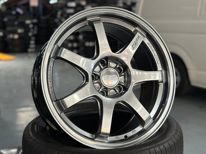 New 17x8 ET35 Mugen GP Design (4 wheel) 5x114.3 Hyper Black
