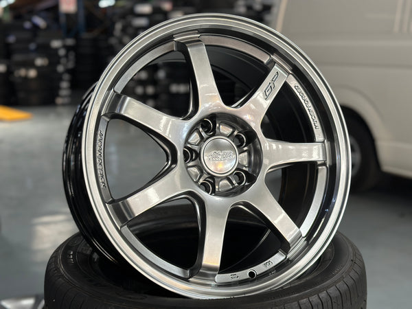 New 17x8 ET35 Mugen GP Design (4 wheel) 5x114.3 Hyper Black