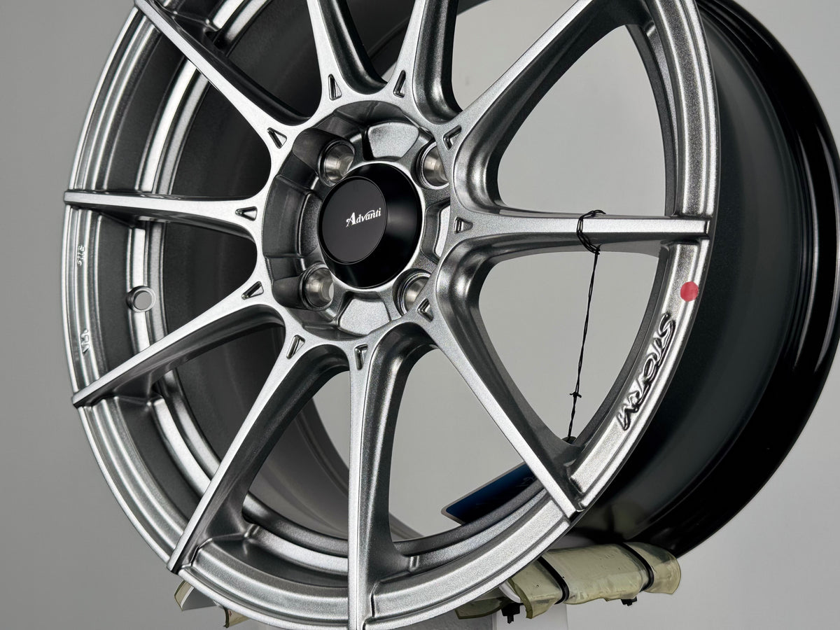 New 15X7 ET35 Advanti Storm S1 Rim (4 wheel) Gloss Silver 4X100