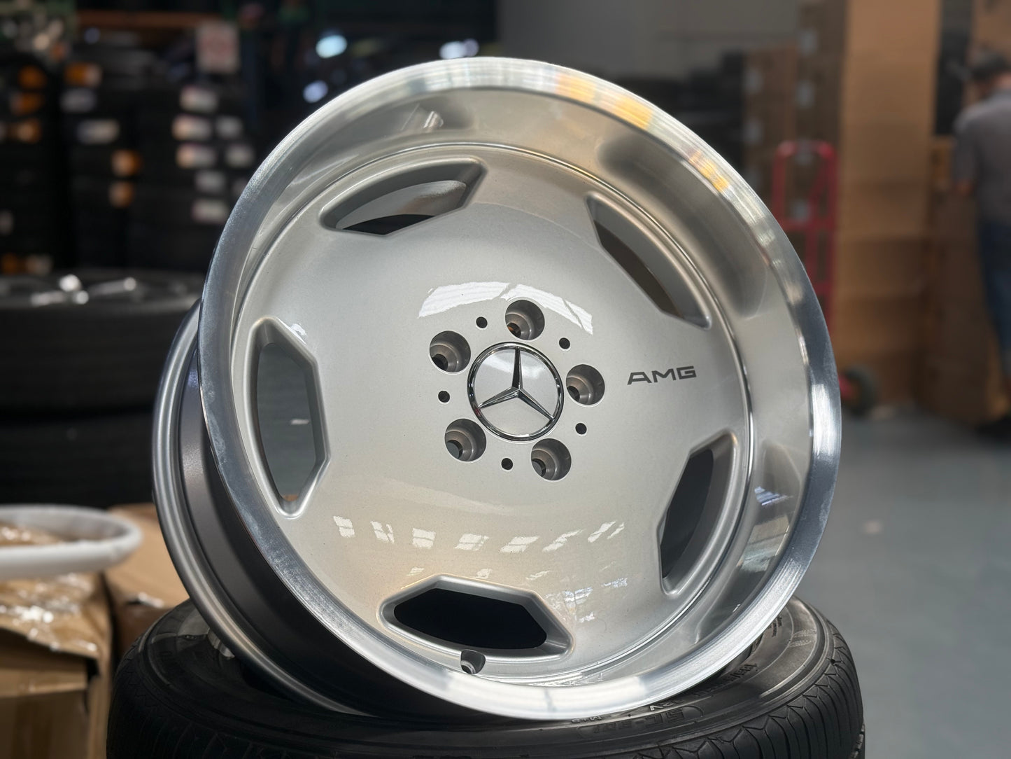 New 17X8 ET30 17X9 ET30 Mercedes Monoblock AMG (4 wheel) Silver 5X112