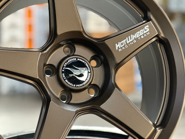New 18x8 ET42 Hotwheels HW01 Flow Formed Rim Racing Bronze 5x114.3