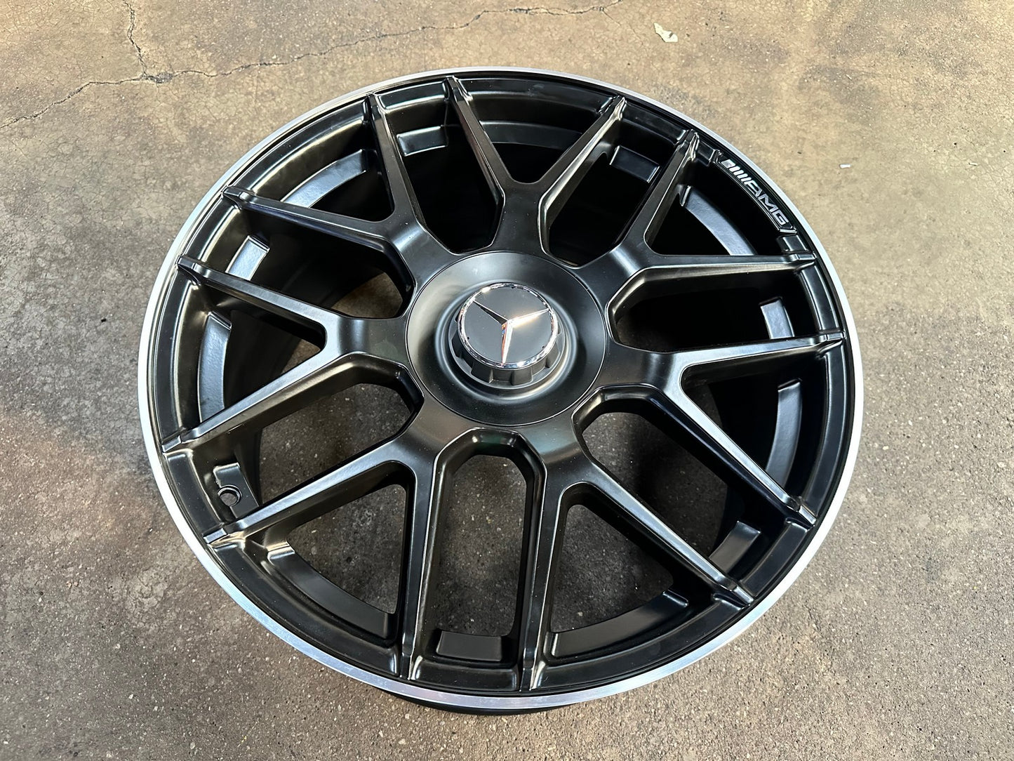 New 19X8.5 ET42 Mercedes Deisgn AMG A45 Rim (4 wheel) Matt Black 5X112