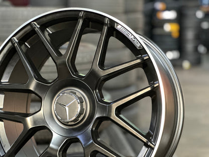 New 19X8.5 ET42 Mercedes Deisgn AMG A45 Rim (4 wheel) Matt Black 5X112