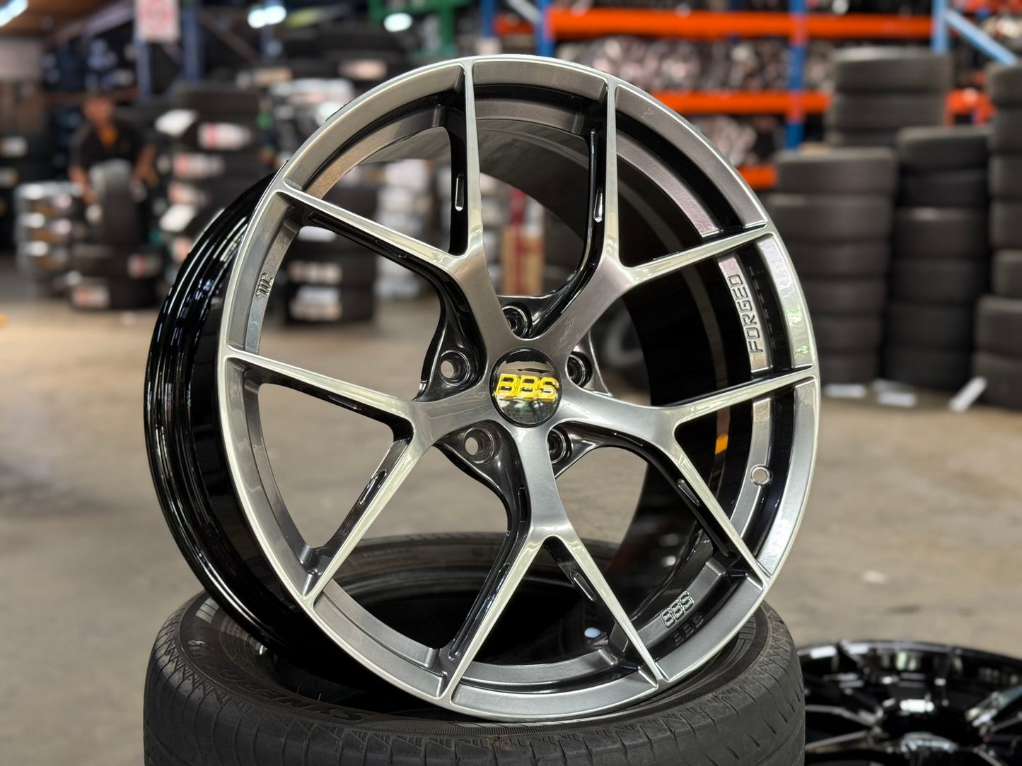 New 19X9 ET45 Overdrive Forged FIR Design Rim (4 wheel) Gloss Gunmetal 5X112