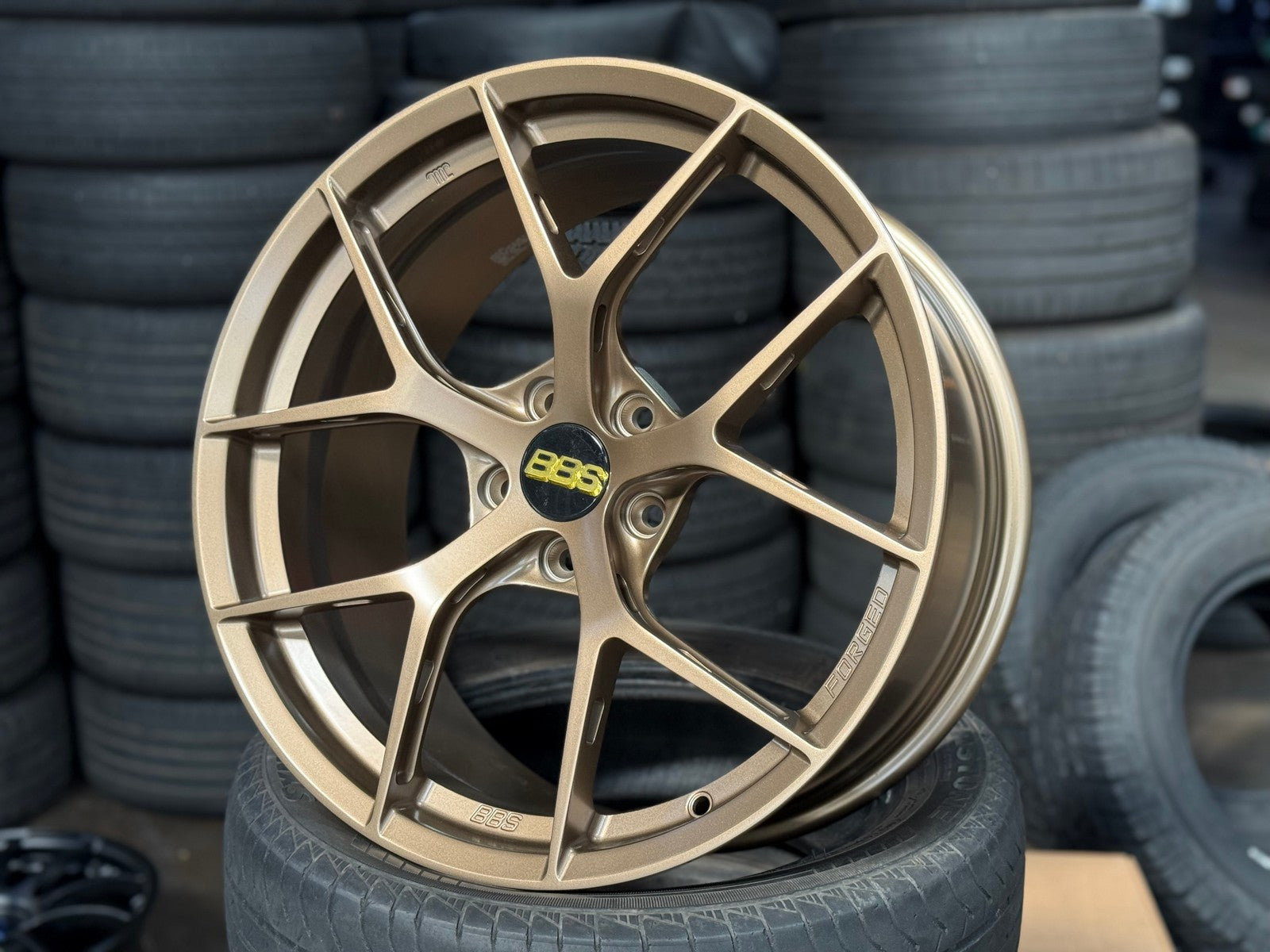 New 19X9 ET45 Overdrive Forged FIR Design Rim (4 wheel) Matt Bronze 5X ...