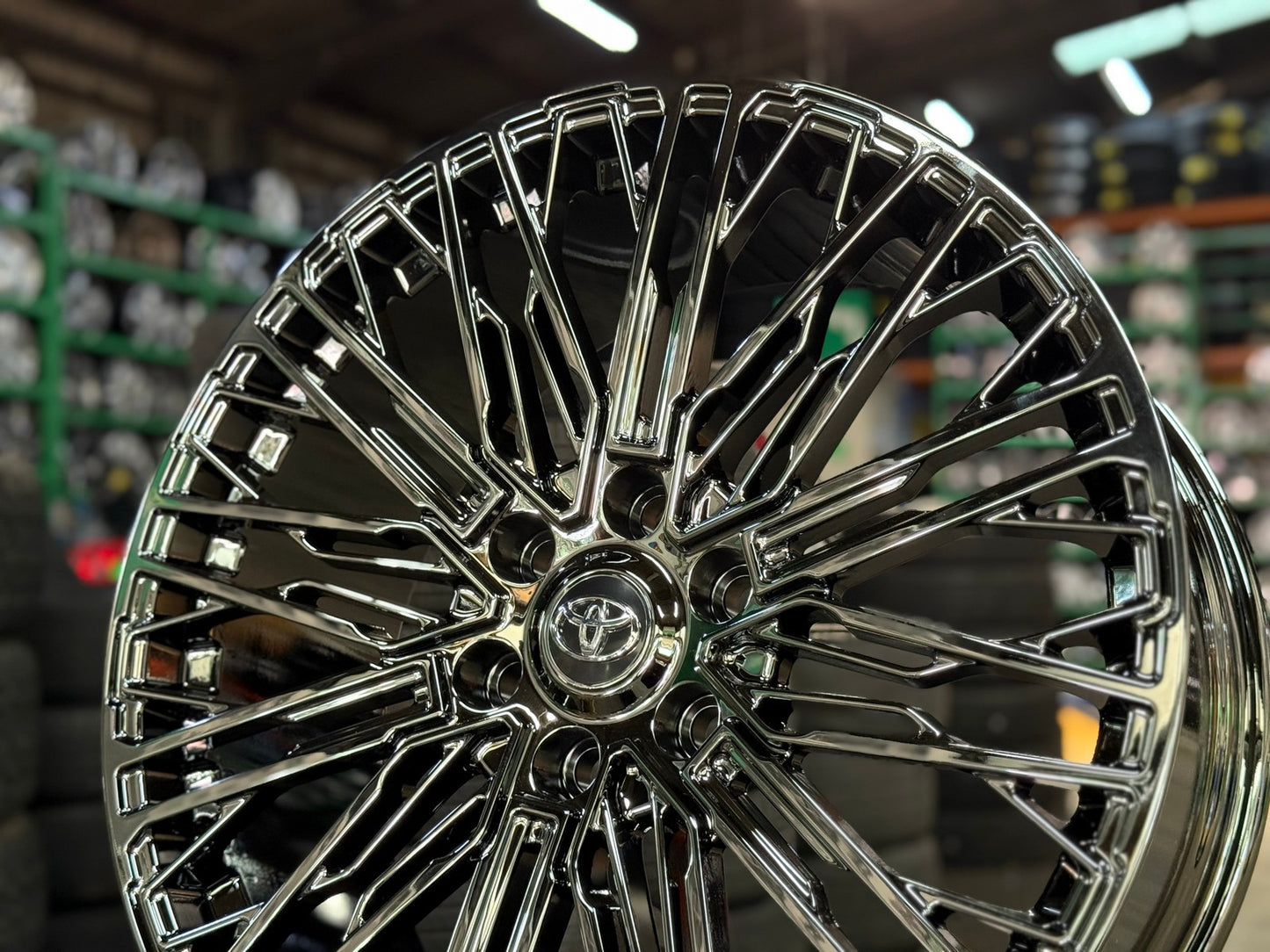 New 22X9 ET45 Overdrive Forged Wald Rim (4 wheel) Black Chrome 6X139.7