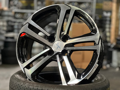 New 17X7 ET25 D1 5017Rim (4 wheel) Gloss Black PF 4X108
