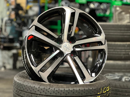 New 17X7 ET25 D1 5017Rim (4 wheel) Gloss Black PF 4X108