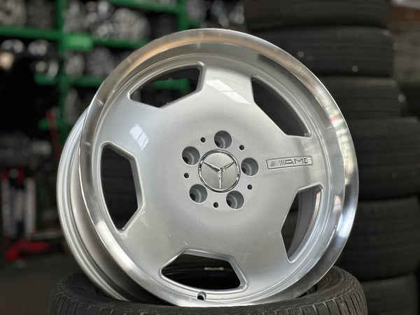 New 18X8 ET35 Mecedes Design Monoblock Rim (4 wheel) Gloss Silver 5X112