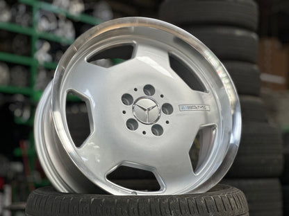 New 18X8 ET35 Mecedes Design Monoblock Rim (4 wheel) Gloss Silver 5X112