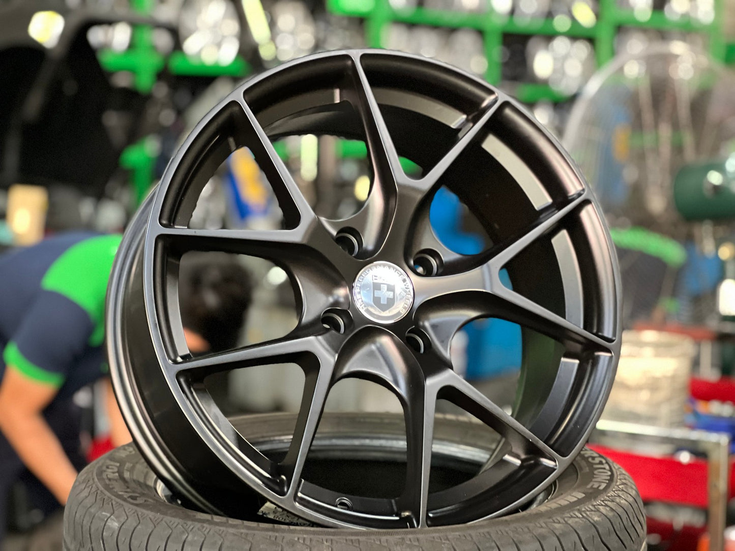 New 17X7.5 ET38 D1 5308 Rim (4 wheel) Matt Black 4X114.3