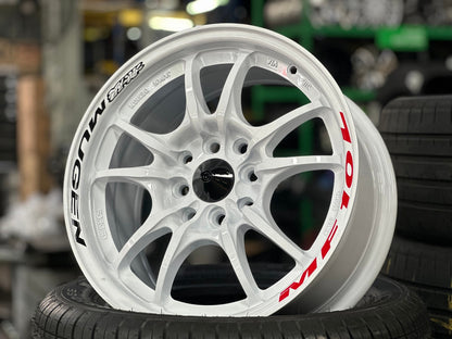 New 15X7 ET38 Mugen Design MF10 Rim (4 wheel) Gloss White 4X100