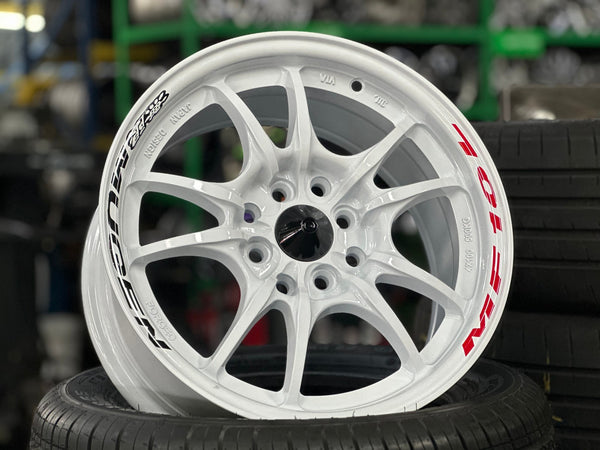 New 15X7 ET38 Mugen Design MF10 Rim (4 wheel) Gloss White 4X114.3