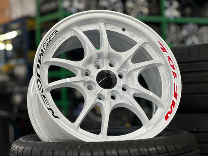 New 15X7 ET38 Mugen Design MF10 Rim (4 wheel) Gloss White 4X114.3