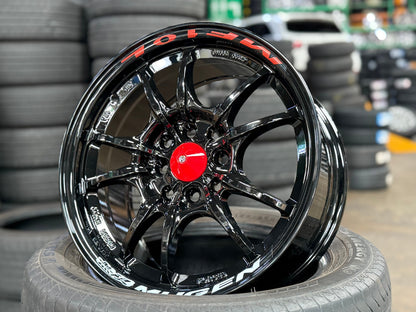 New 15X7 ET38 Mugen Design MF10 Rim (4 wheel) Gloss Black 4X100