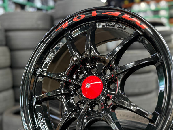 New 15X7 ET38 Mugen Design MF10 Rim (4 wheel) Gloss Black 4X100