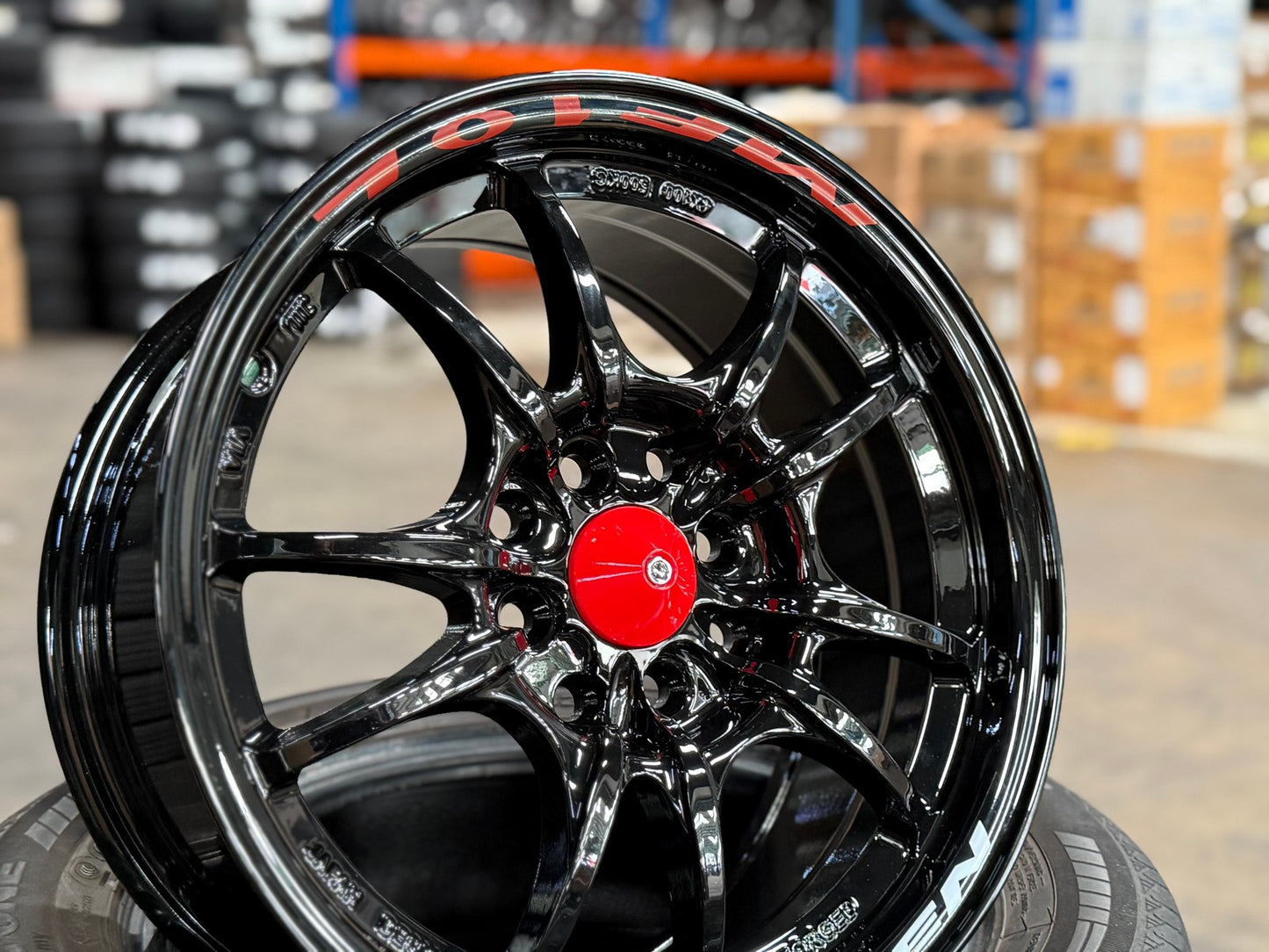 New 15X7 ET38 Mugen Design MF10 Rim (4 wheel) Gloss Black 4X100