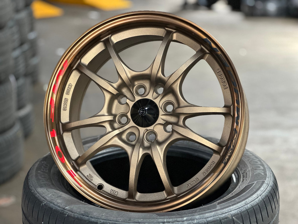 New 15X7 ET38 Mugen Design MF10 Rim (4 wheel) Matt Bronze 4X100