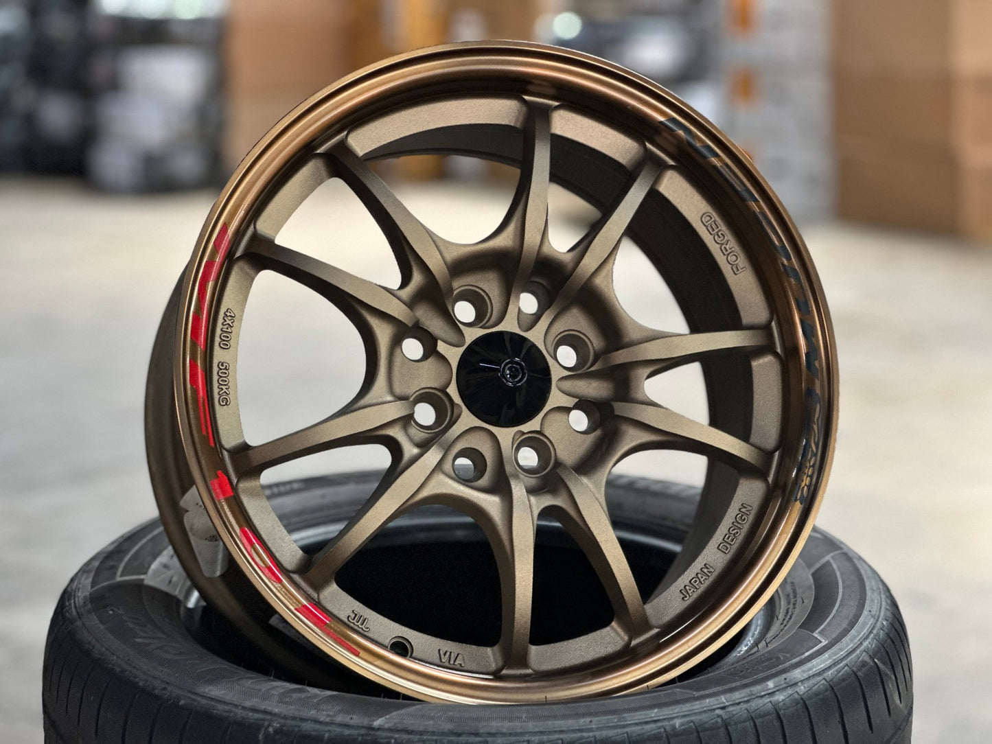 New 15X7 ET38 Mugen Design MF10 Rim (4 wheel) Matt Bronze 4X114.3