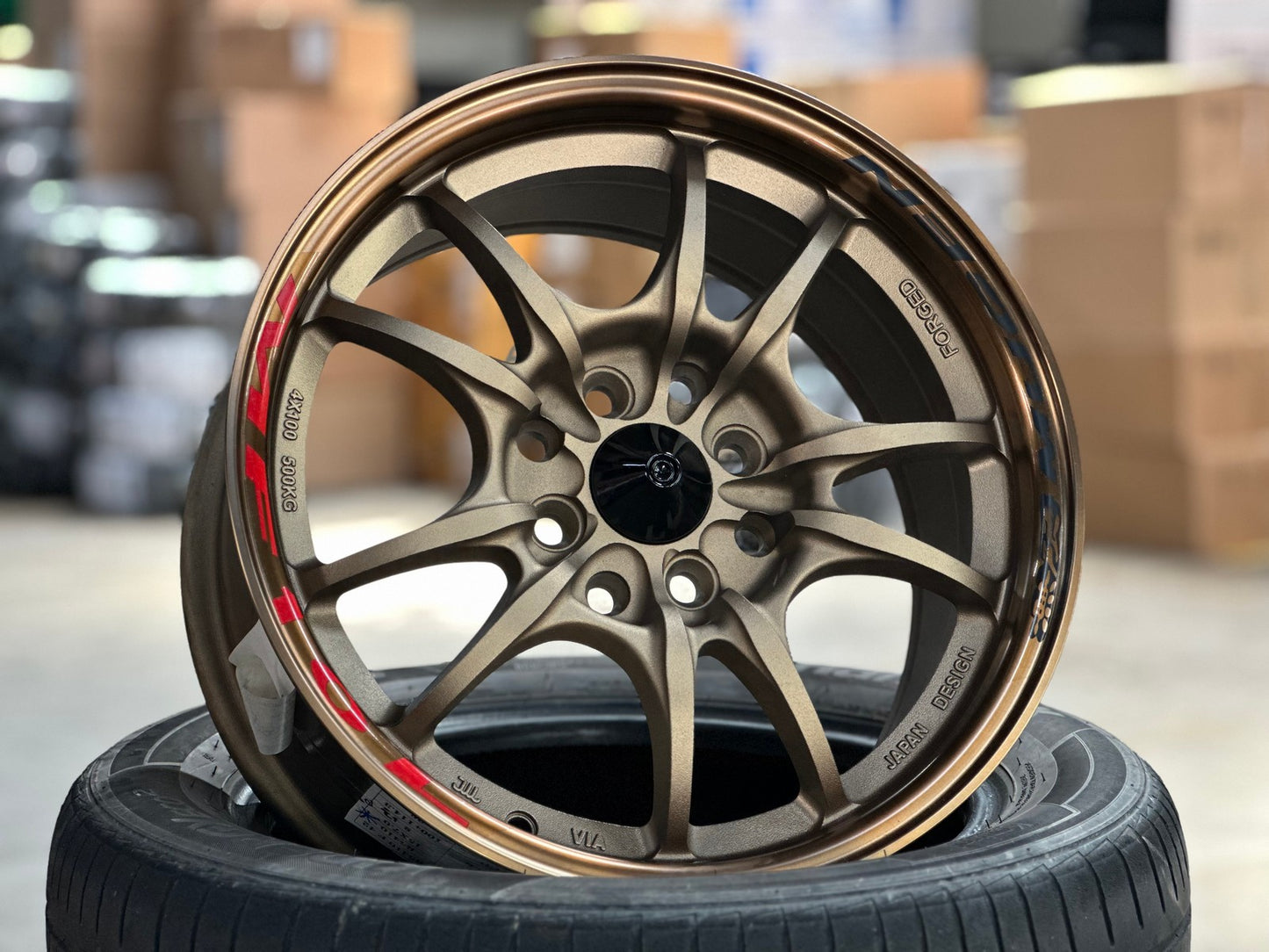 New 15X7 ET38 Mugen Design MF10 Rim (4 wheel) Matt Bronze 4X100