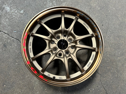 New 15X7 ET38 Mugen Design MF10 Rim (4 wheel) Matt Bronze 4X100