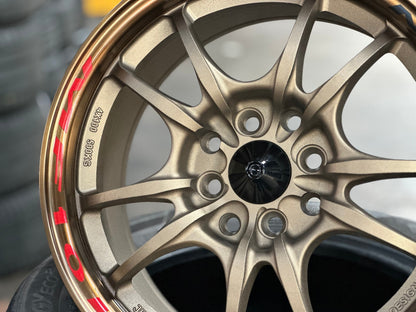 New 15X7 ET38 Mugen Design MF10 Rim (4 wheel) Matt Bronze 4X100