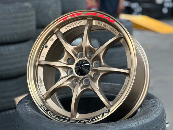 New 15X7 ET38 Mugen Design MF8 Rim (4 wheel) Matt Bronze 4X100
