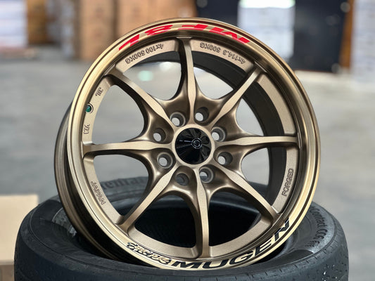 New 15X7 ET38 Mugen Design MF8 Rim (4 wheel) Matt Bronze 4X100