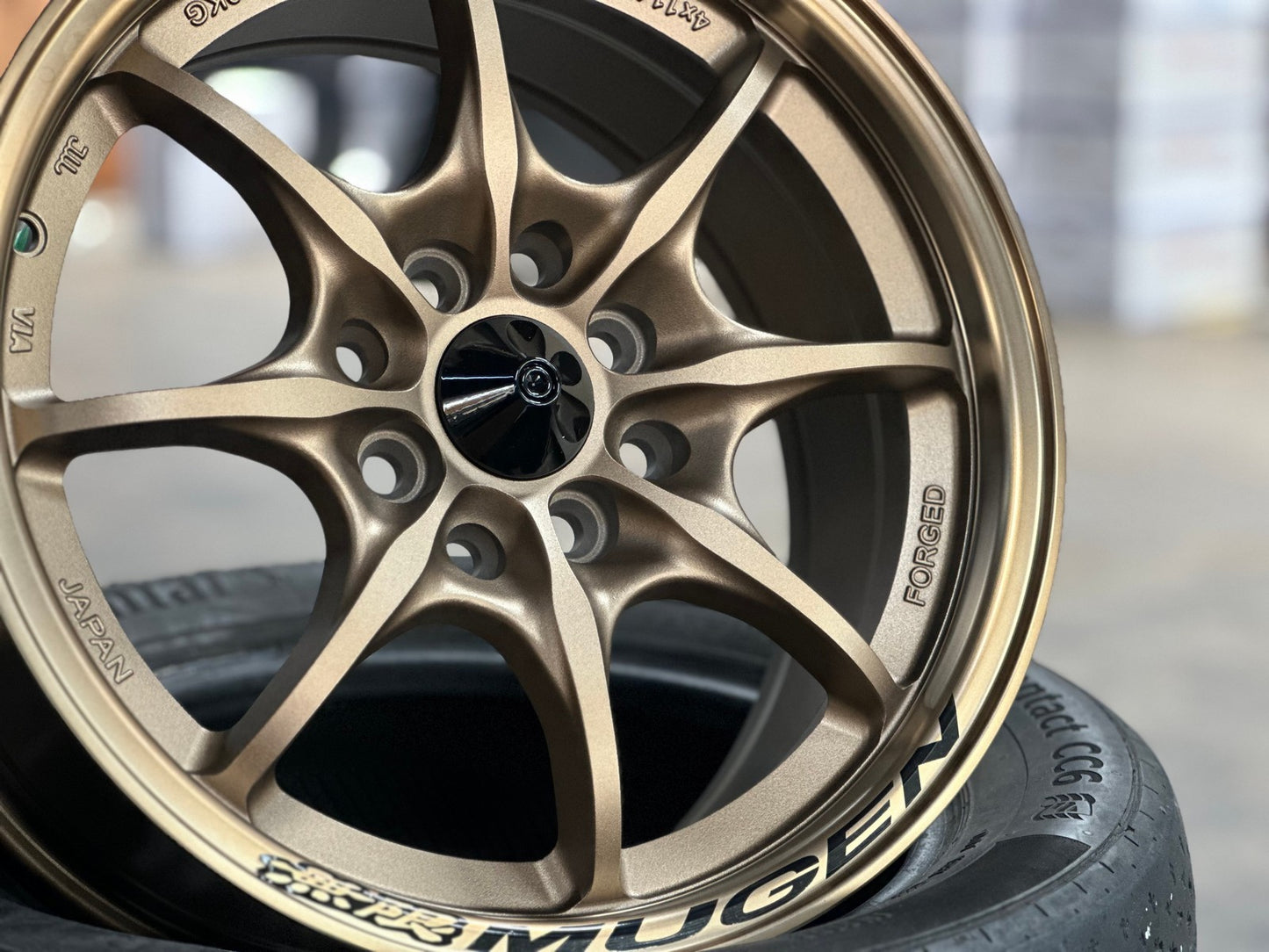 New 15X7 ET38 Mugen Design MF8 Rim (4 wheel) Matt Bronze 4X100