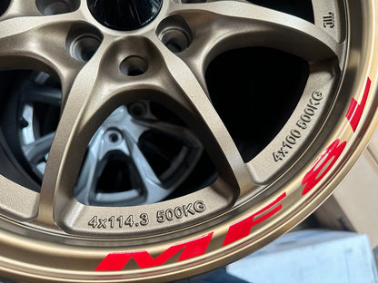 New 15X7 ET38 Mugen Design MF8 Rim (4 wheel) Matt Bronze 4X114.3