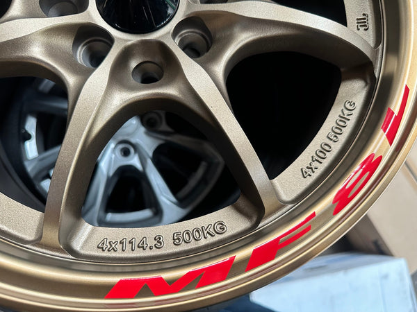 New 15X7 ET38 Mugen Design MF8 Rim (4 wheel) Matt Bronze 4X114.3