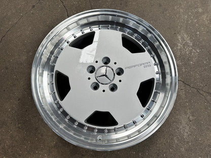 New 18X8 ET35 Mercedes Design Aero Classic Rim (4 wheel) Gloss Silver 5X112