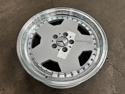 New 18X8 ET35 Mercedes Design Aero Classic Rim (4 wheel) Gloss Silver 5X112