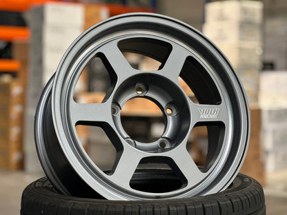 New 16X6.5 ET5 TE37 Design Rim (5 wheel) Matt Gunmetal 5X139.7