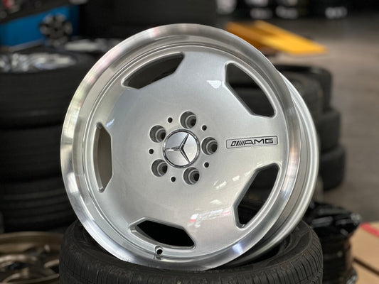 New 17X8 ET33 Mecedes Design Monoblock Rim (4 wheel) Gloss Silver 5X112