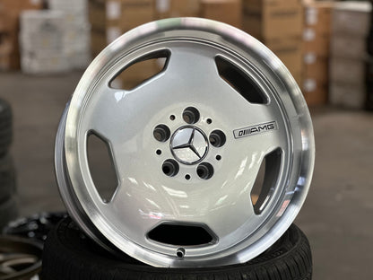 New 17X8 ET33 Mecedes Design Monoblock Rim (4 wheel) Gloss Silver 5X112